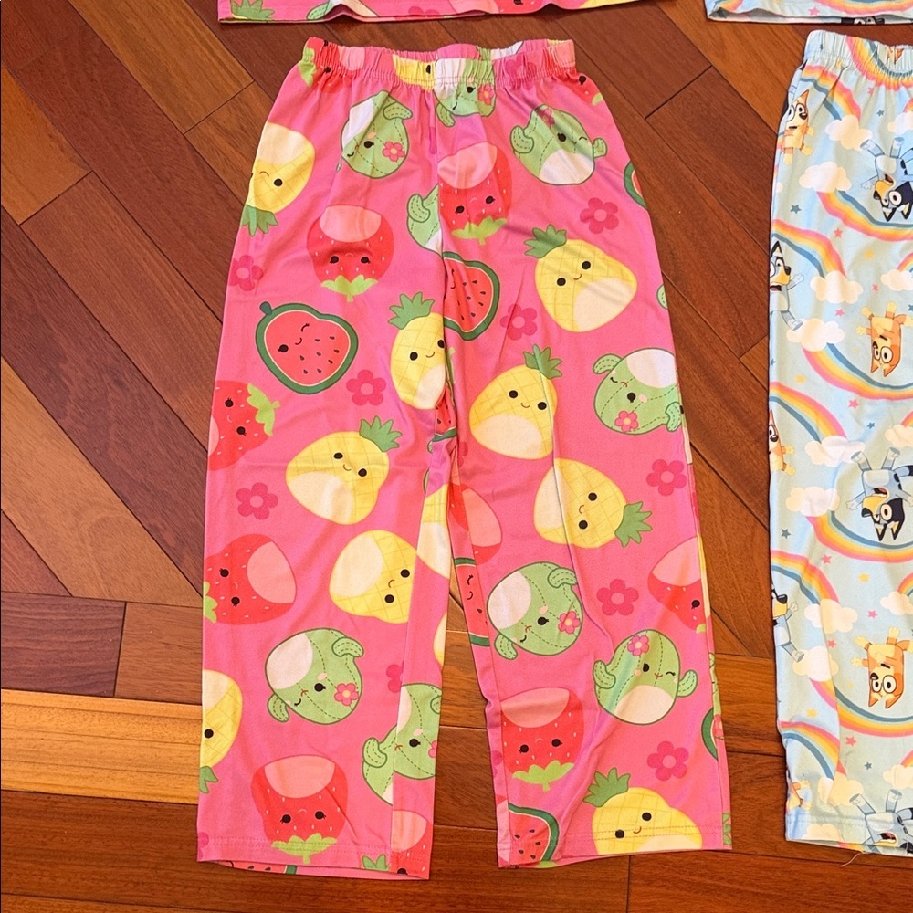 Kids Cartoon Pajama Set - Pink and Blue - Picture 4 of 14